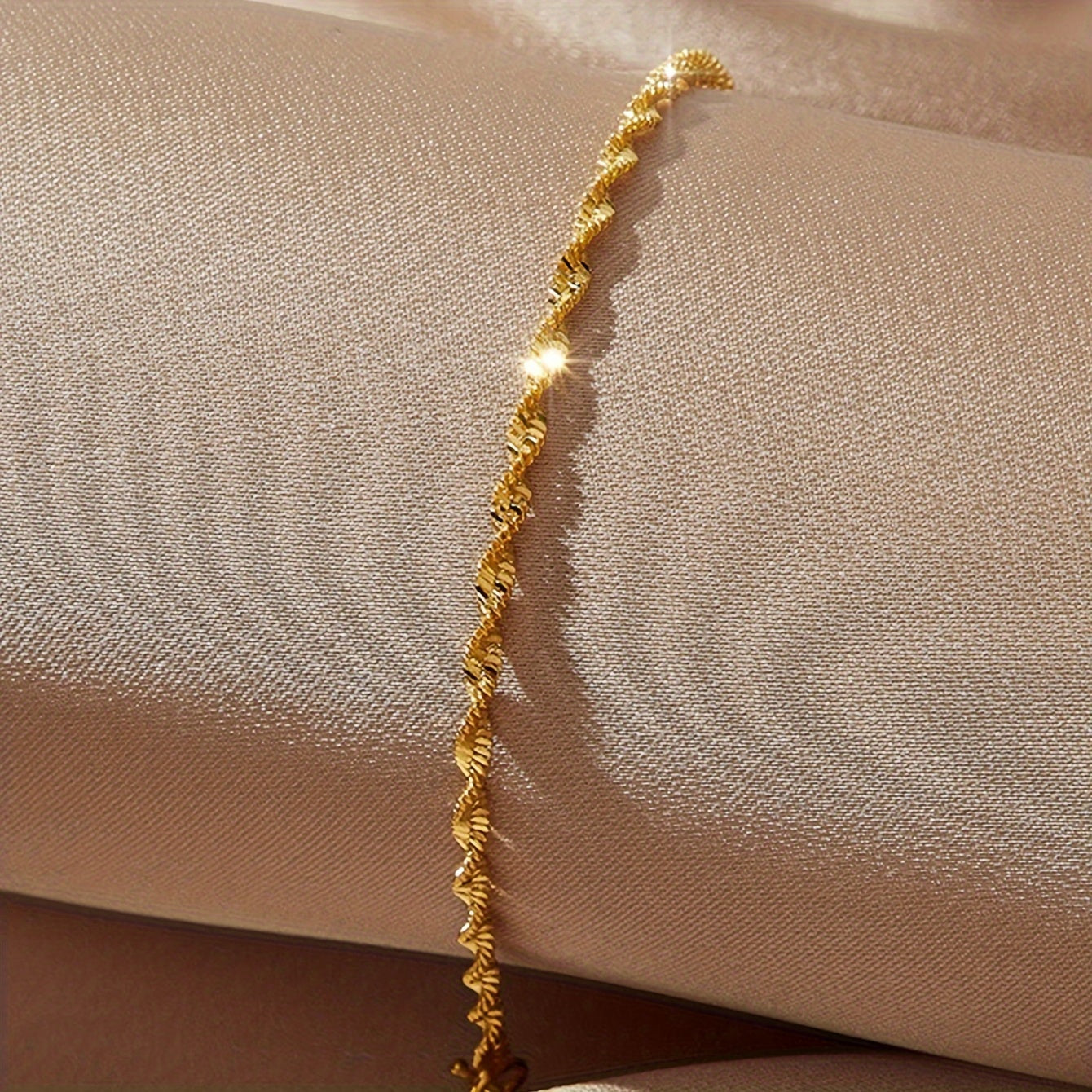 Elegante 18K Goud-Geplateerde Roestvrijstalen Golfketting Armband - Veelzijdig & Chique voor Dagelijks Gebruik of Vakantie Lumié