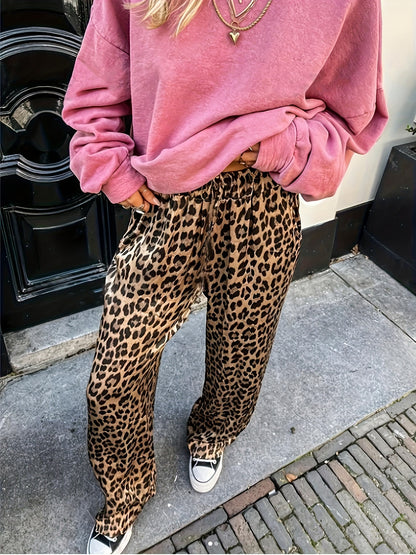 Wide-leg leopard broek Lumié